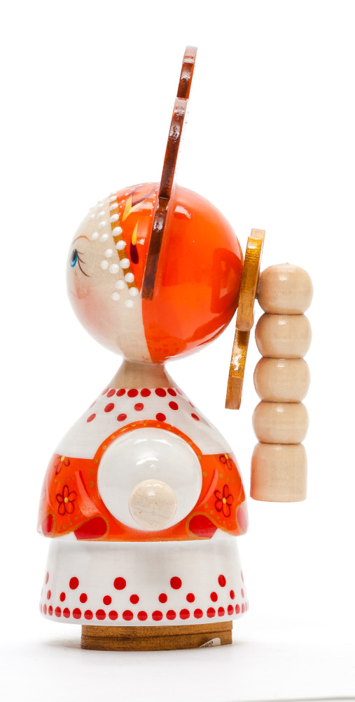 140 mm Russian Girl in Kokoshnik hand painted Wooden Doll (by Summer Shine)