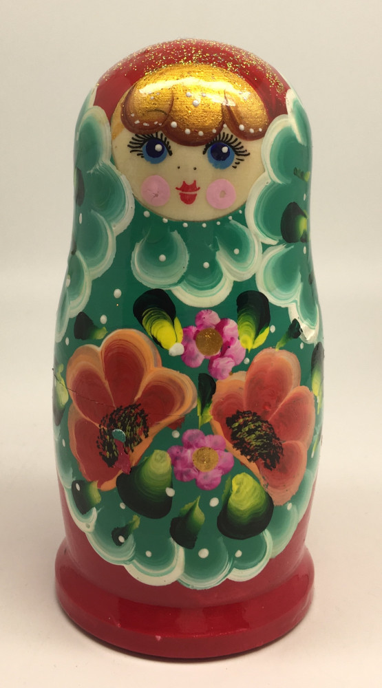 120 mm Maidan Art Hand Painted Matryoshka Doll 5 pcs (by Oleg Crafts)
