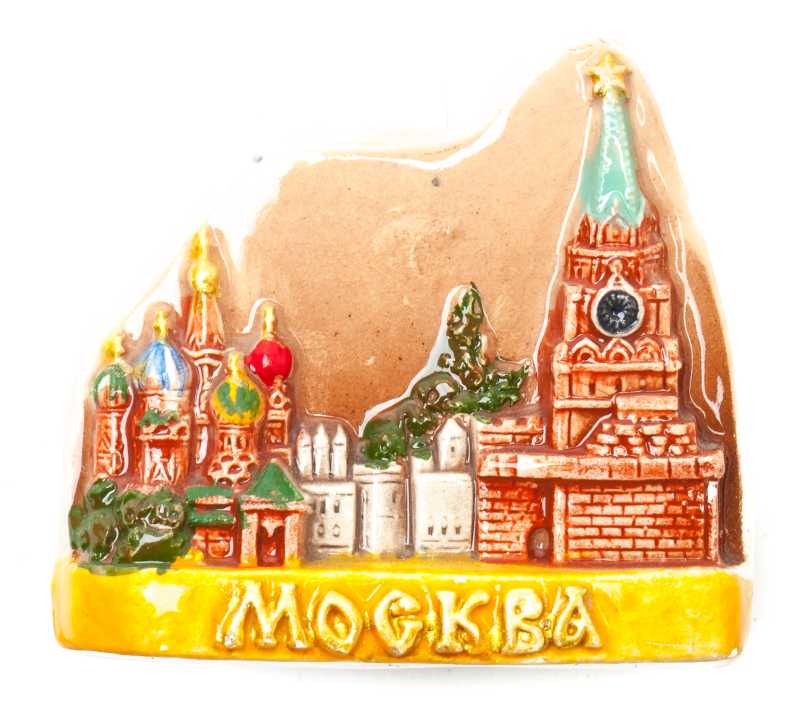 Moscow Attractions Ceramic Magnet