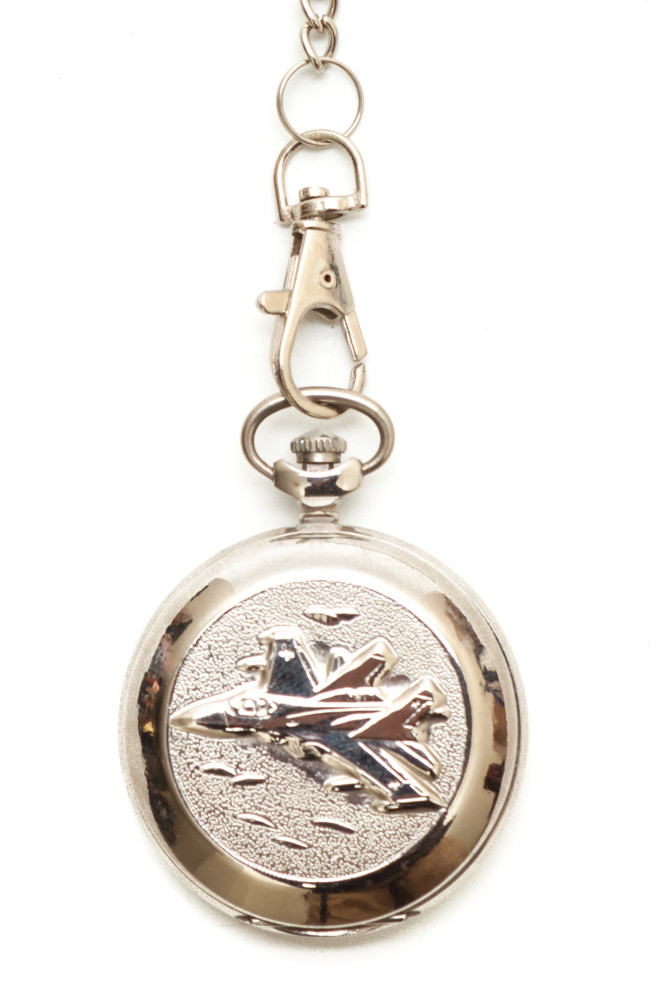 Mikoyan MiG-29 Silver Pocket Watch