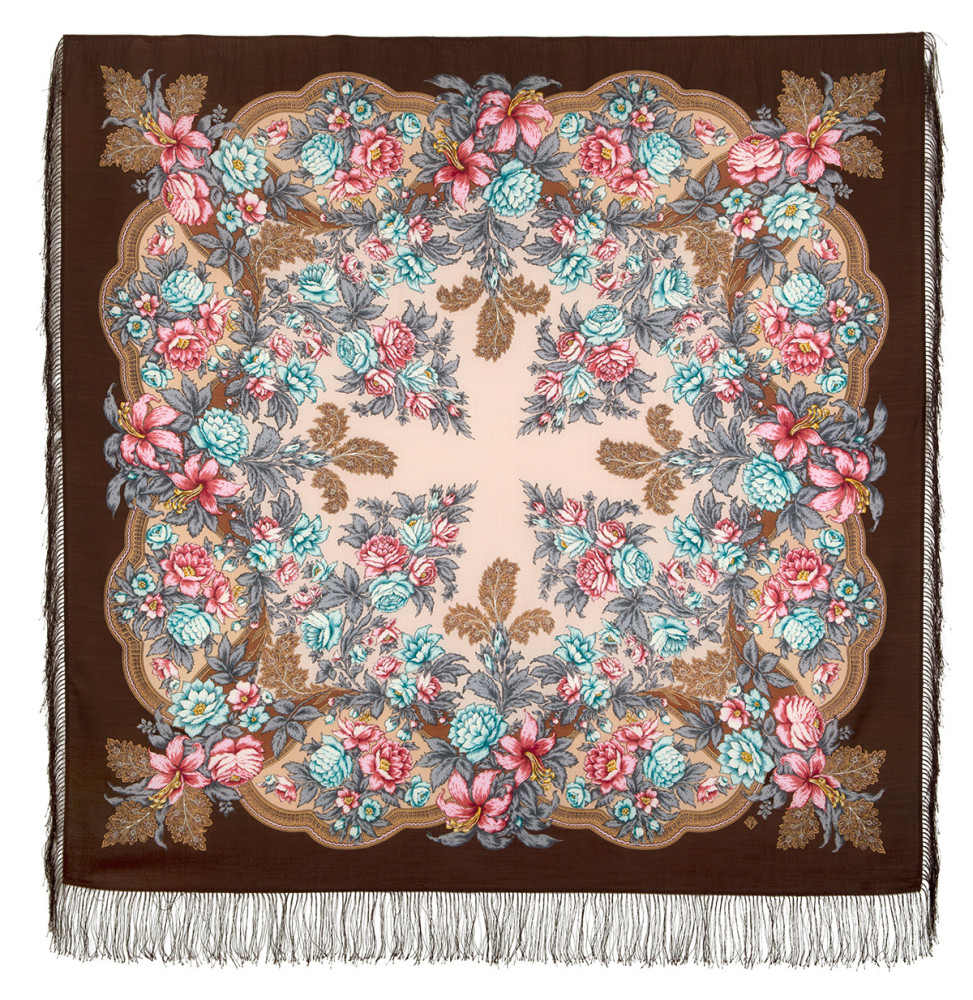 Shop Woolen Scarves with Silk Fringe 146x146 cm Платок «Пленительный июль» online at Skazka.site | Eligible for fast shipping and free returns. Платок «Пленительный июль»