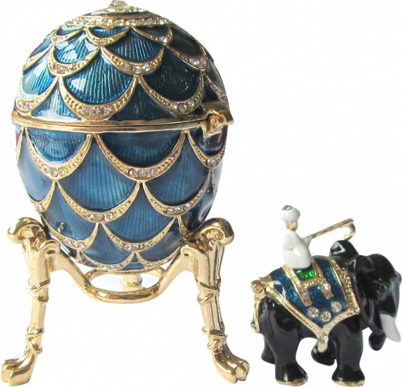 85 mm Dark Blue Pine Cone with Surprise inside Easter Egg