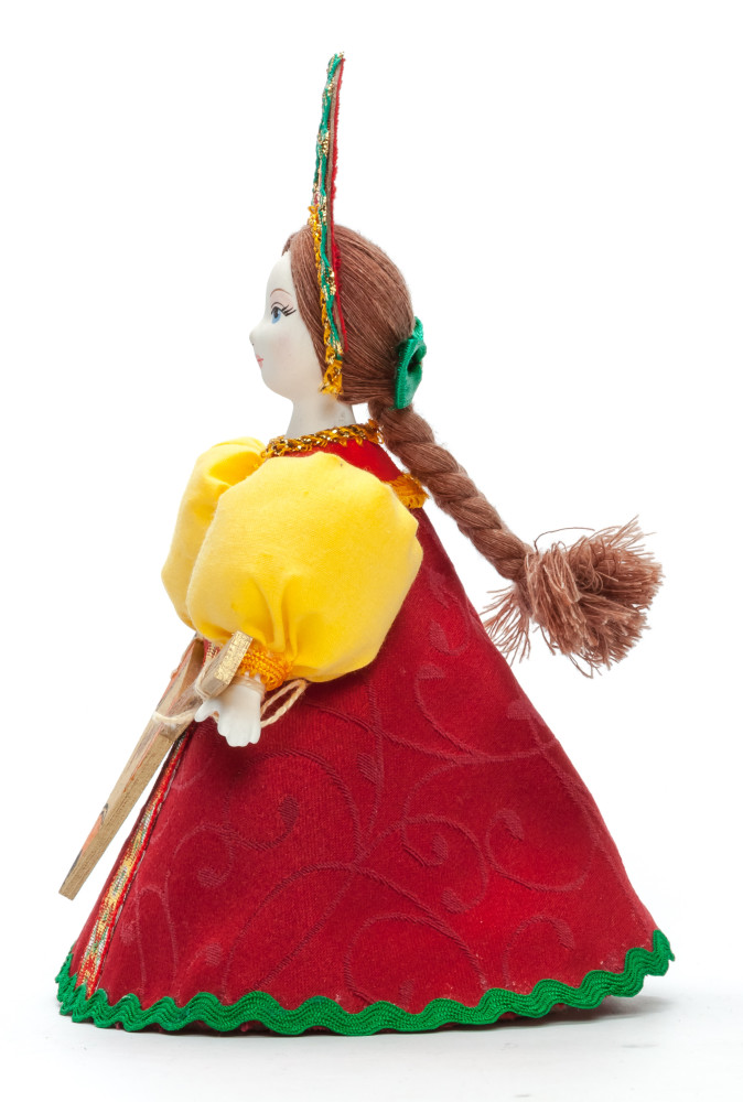 170 mm Young Lady with Balalaika Porcelain Doll (by Le Russe)