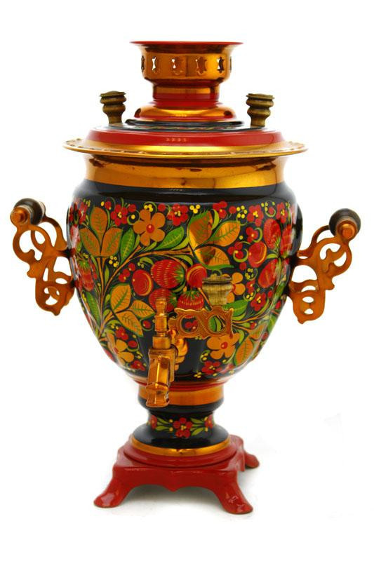 Strawberries Hand Painted Electric Samovar Kettle