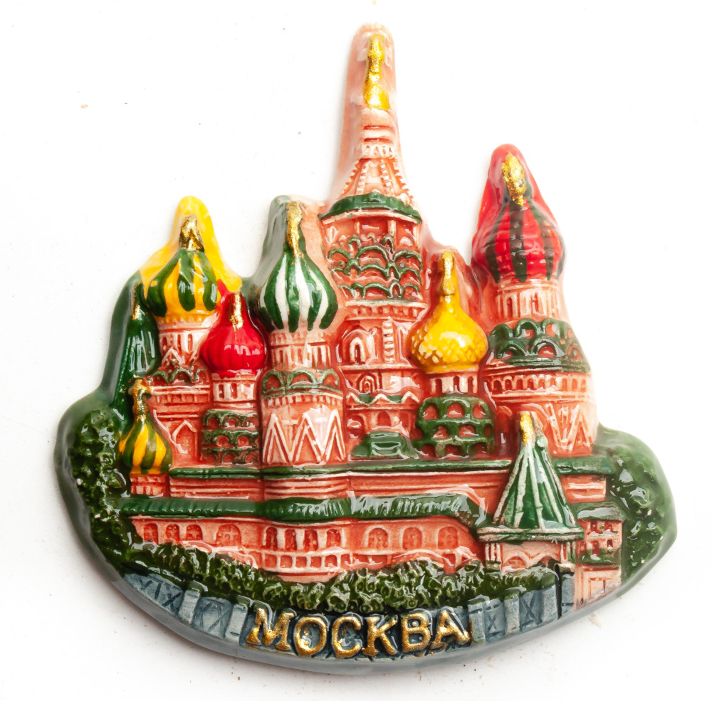 Moscow Attractions Ceramic Magnet