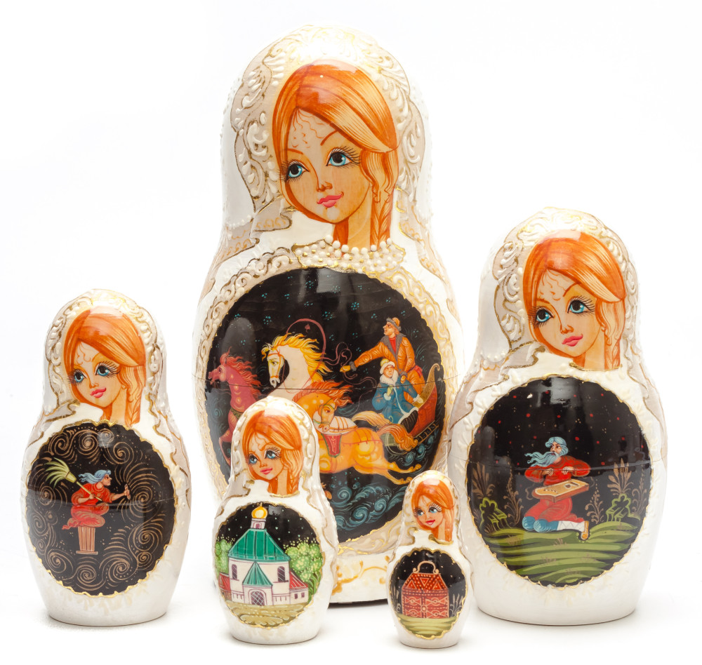 Shop Exclusive Nesting Dolls 190 mm Russian Troika handpainted Wooden Matryoshka Doll 5 pcs (by Sheherazade) online at Skazka.site | Eligible for fast shipping and free returns. 190 mm Russian Troika handpainted Wooden Matryoshka Doll 5 pcs (by Sheherazade)