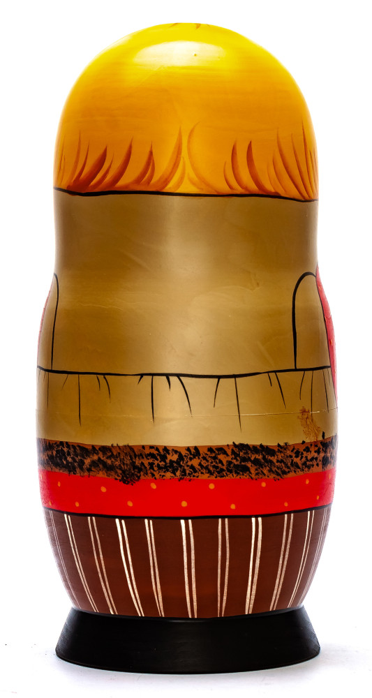 230mm Fishmonger hand painted Traditional Russian Wooden Matryoshka doll 7 pcs (by Igor Malyutin)