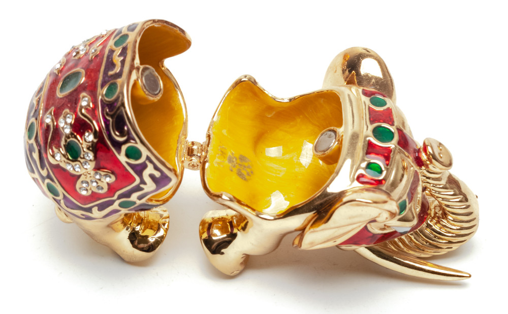45 mm Elephant with the Stones Red Jewellery Box