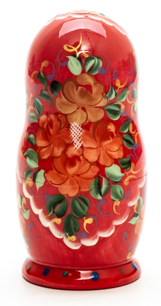 110 mm Moscow Snt Basil Cathedral hand painted on wooden Matryoshka doll 5 pcs (by A Studio)