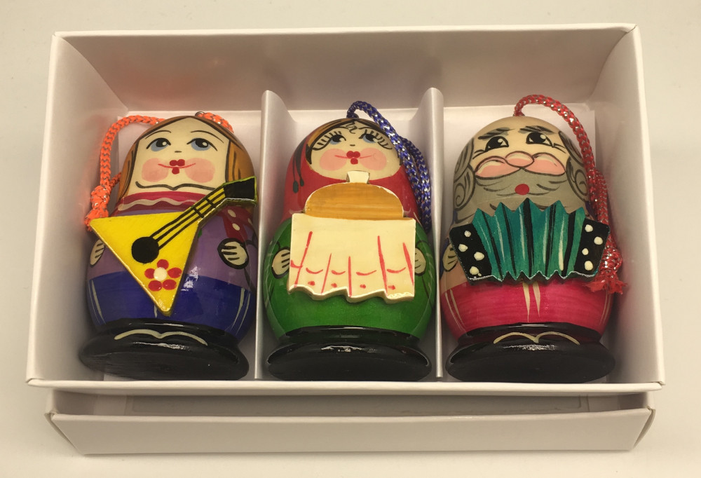 Matryoshka with Russian Traditions Christmas Ornaments