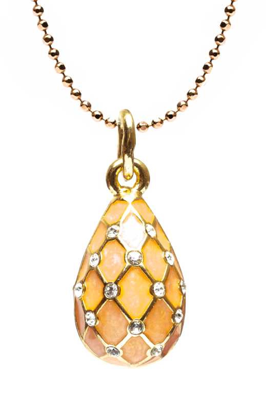 Drop with a Mesh Pink Egg Pendant