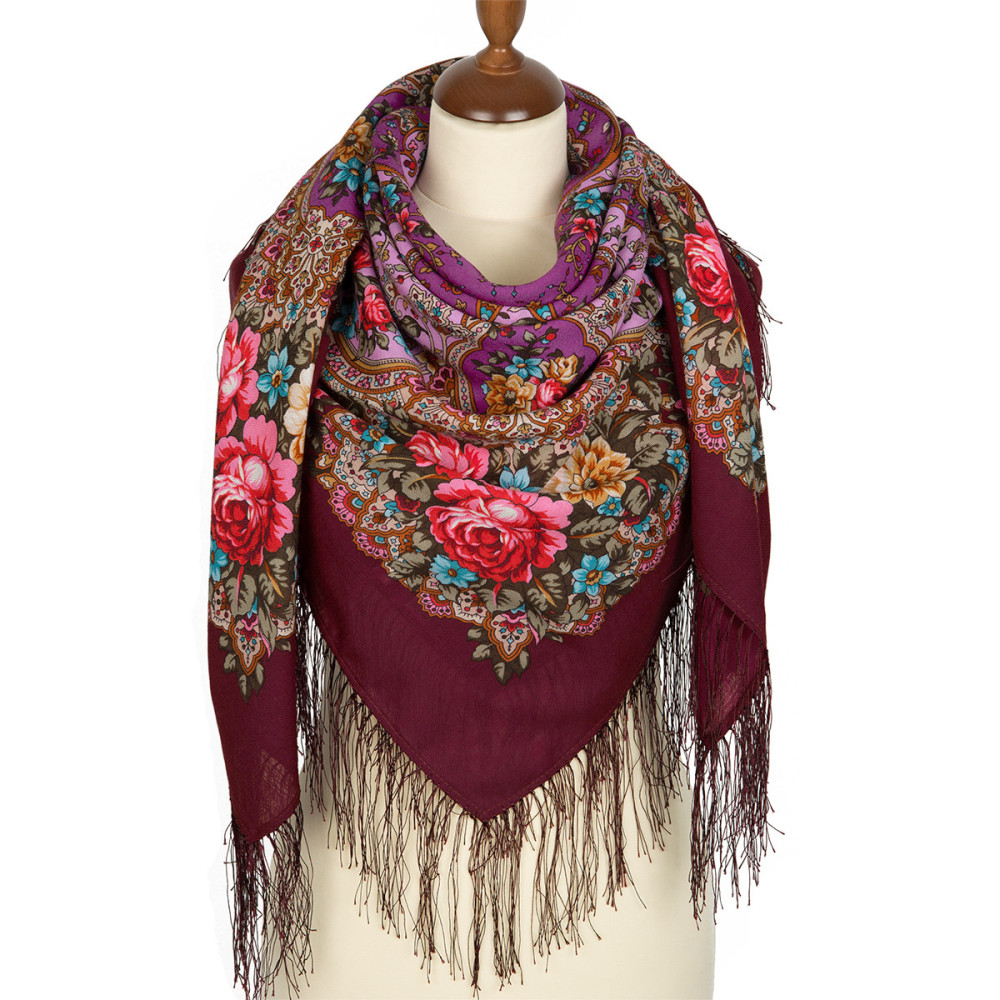 Shop Woolen Scarves with Silk Fringe 125x125 cm Платок «Прекрасное далёко» online at Skazka.site | Eligible for fast shipping and free returns. Платок «Прекрасное далёко»