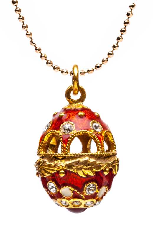 Jug Red and Golden Egg Pendant
