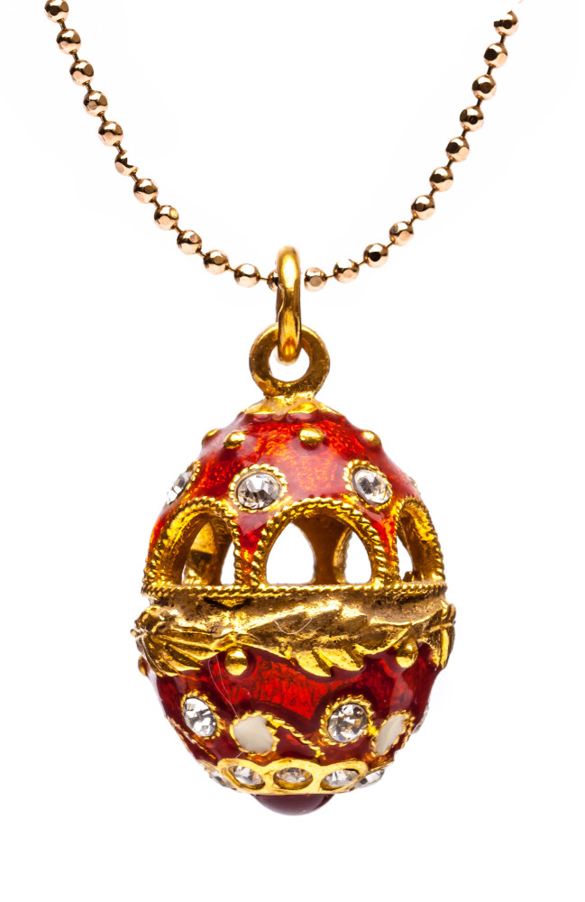 Jug Red and Golden Egg Pendant
