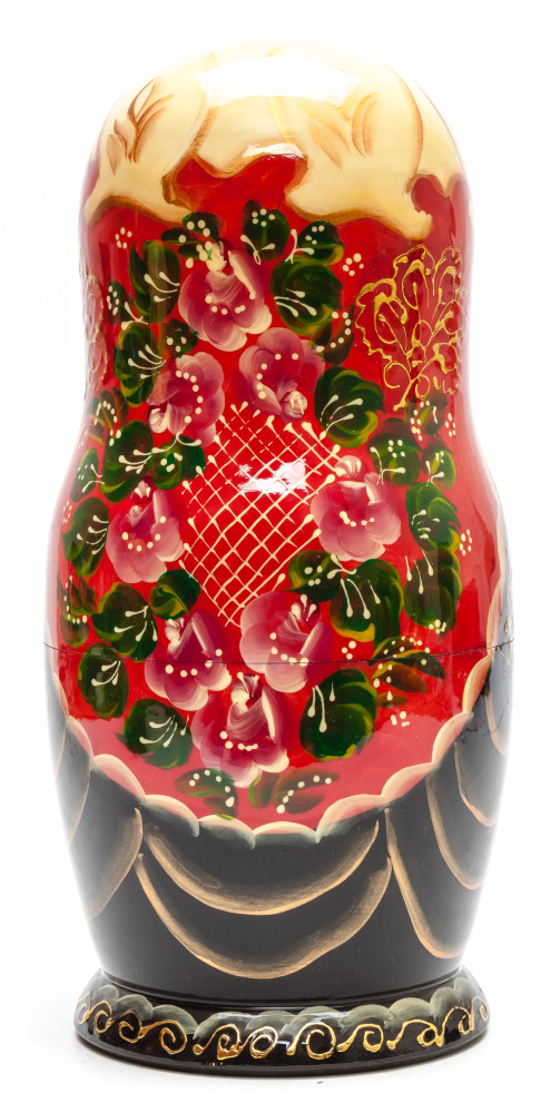 280 mm Sleeping Beauty fairytale hand painted wooden Matryoshka doll 10 pcs (by GOLDEN COCKEREL)