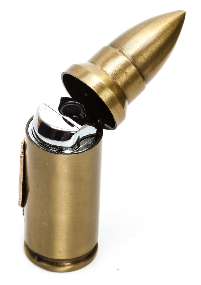 Workers Of The World, Unite! Hunter Bullet Gas Metal Lighter (by Sergio Accendino)