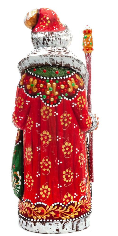 200 mm Santa Claus hand carved and painted wooden statue (by Natalia Workshop)