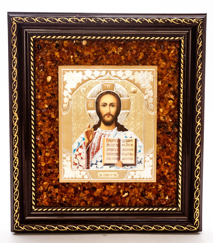 190x220mm Jesus Christ handpainted wooden Icon (by Galina Studio)