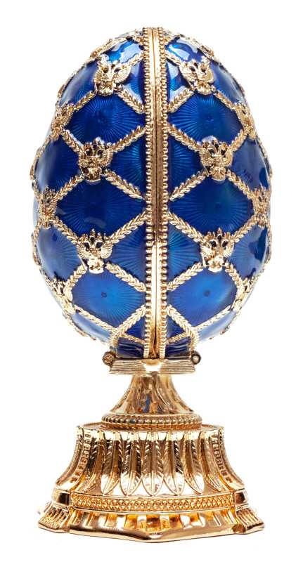 110 mm Blue Easter Egg with the Basket