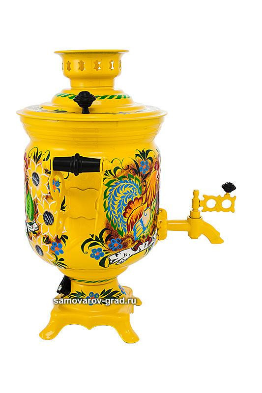 Country Rooster Hand Painted Electric Samovar Kettle