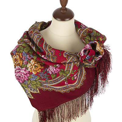 Shop Woolen Scarves with Silk Fringe 125x125 cm Платок «Сказочные мотивы» online at Skazka.site | Eligible for fast shipping and free returns. Платок «Сказочные мотивы»