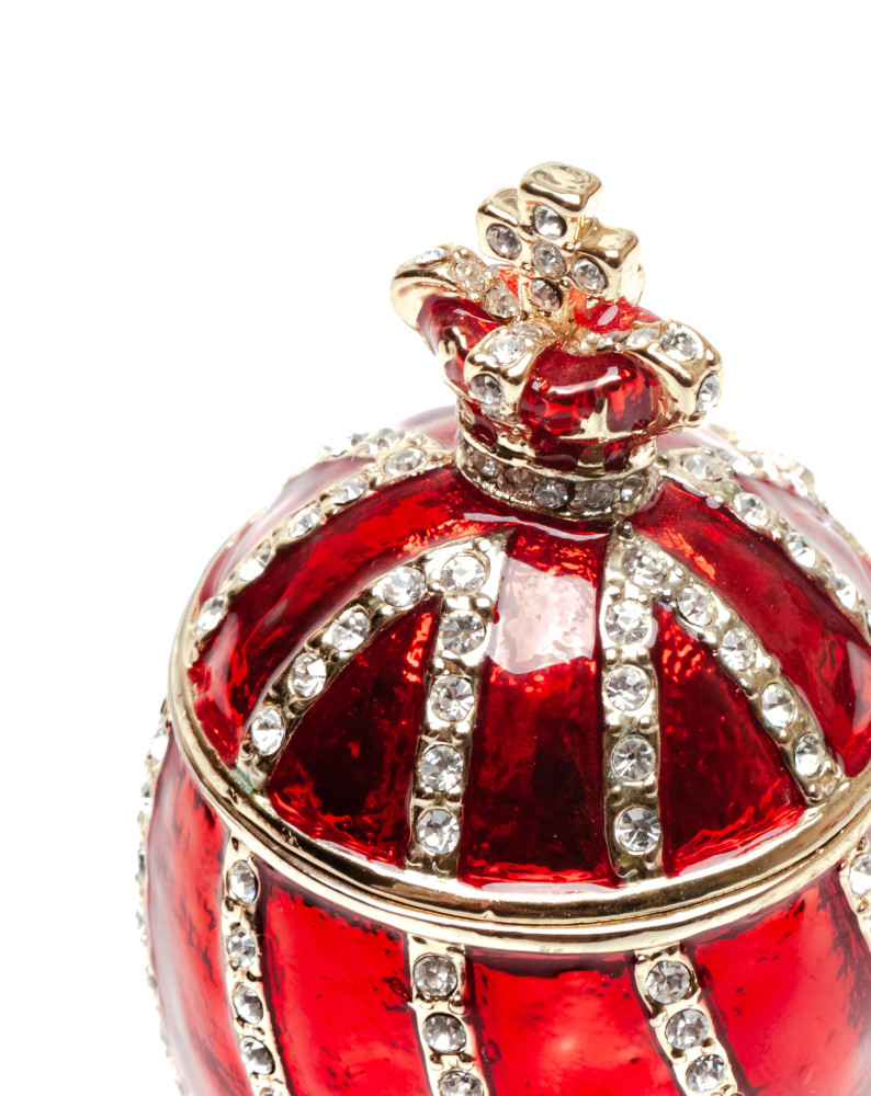 80 mm Red Twisted Eater Egg with the Crown