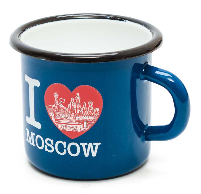 I Love Moscow Metal Mug