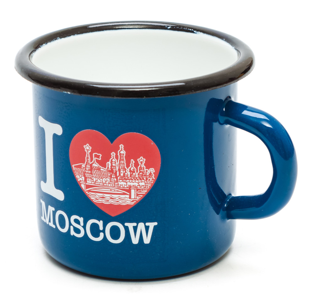 I Love Moscow Metal Mug