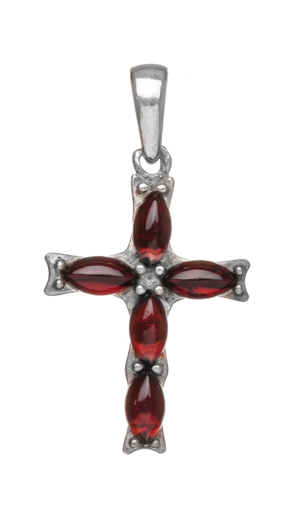 3 g Cross Baltic Amber Pendant