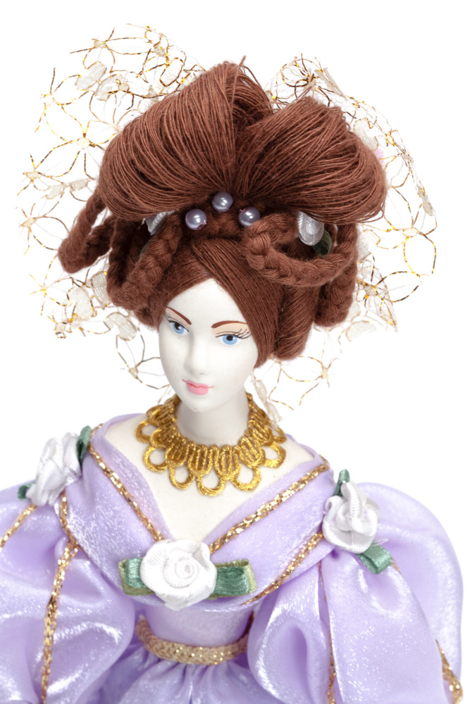 Russian Girl hand made Porcelain Doll in a 19th century Dress - 11 Inches (by Le Russe)