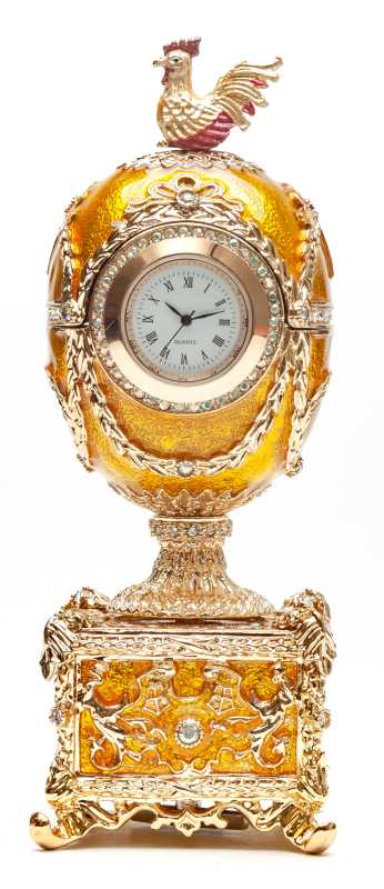 150 mm Golden Music Easter Egg with the Clock