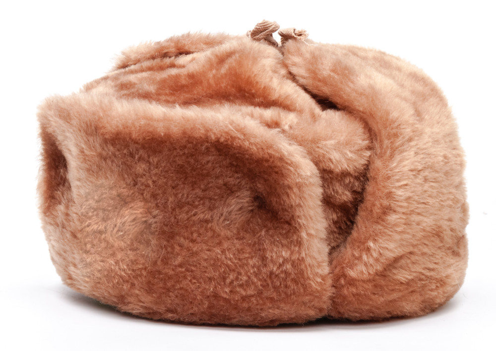Russian Fur Ushanka Winter Hat (brown, any size)