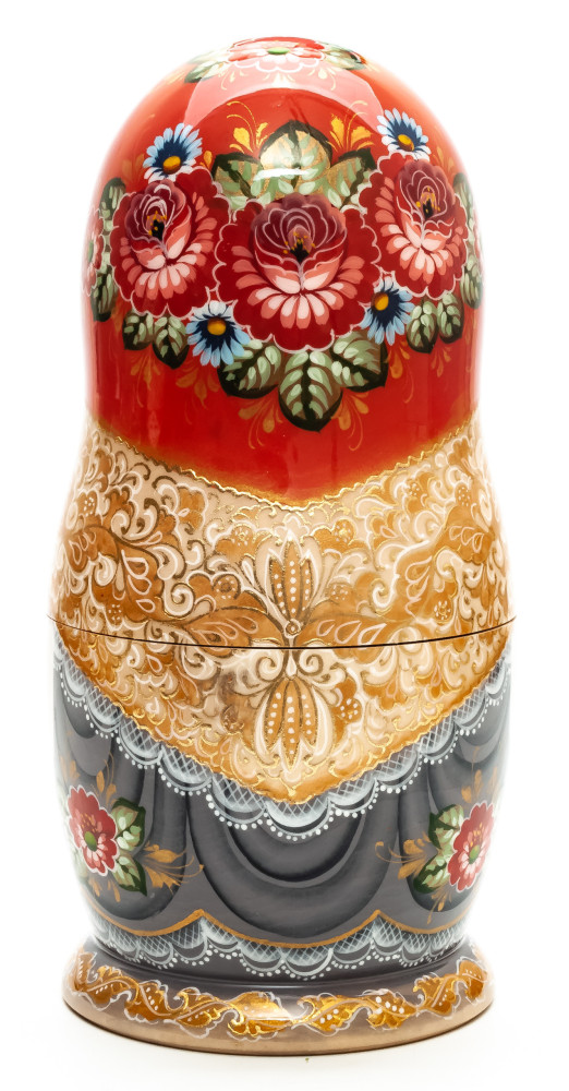 Shop Exclusive Nesting Dolls 240 mm Ivan Tsarevich and the Grey Wolf hand painted on wooden Matryoshka doll 7 pcs (by A Studio) online at Skazka.site | Eligible for fast shipping and free returns. 240 mm Ivan Tsarevich and the Grey Wolf hand painted on wooden Matryoshka doll 7 pcs (by A Studio)