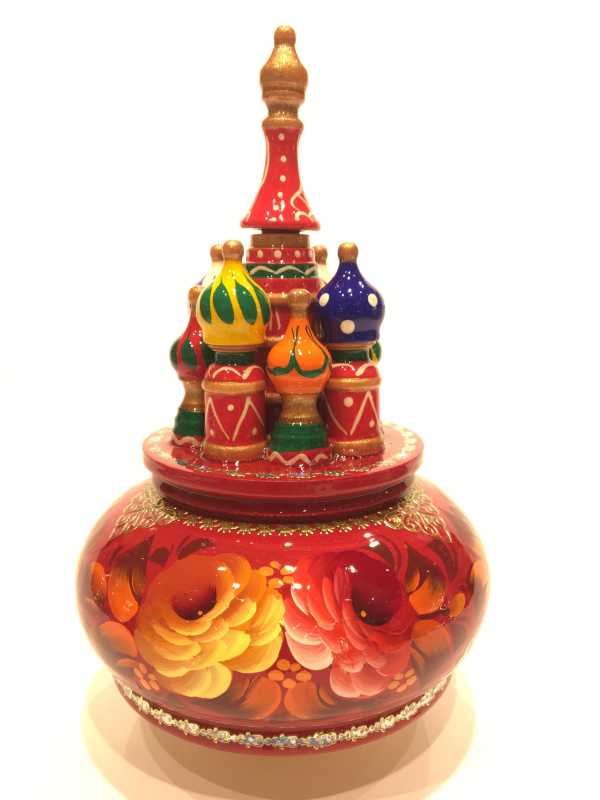 Saint Basil's Cathedral Zhostovo Art Music Box