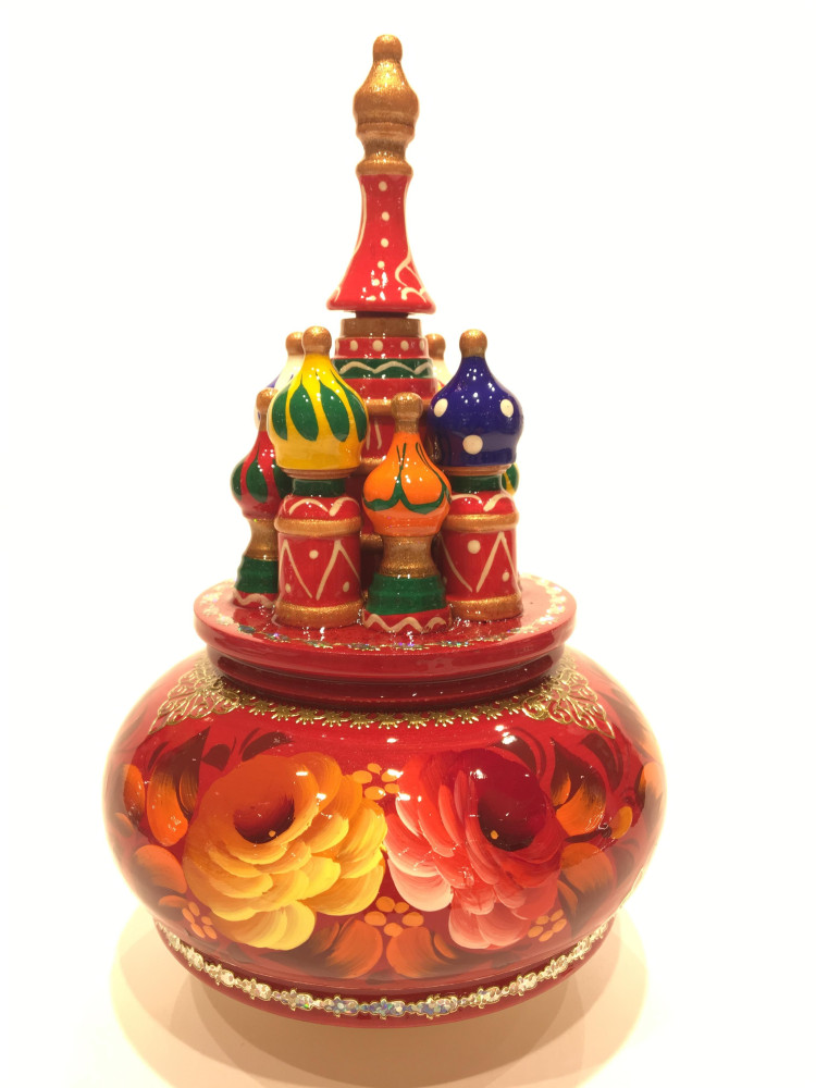 Saint Basil's Cathedral Zhostovo Art Music Box