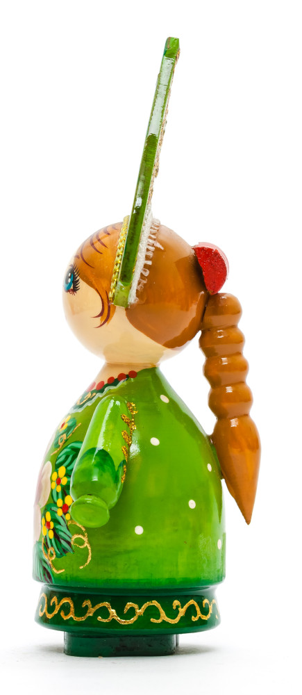 150 mm Russian Girl in Kokoshnik hand painted Wooden Doll (by Summer Shine)