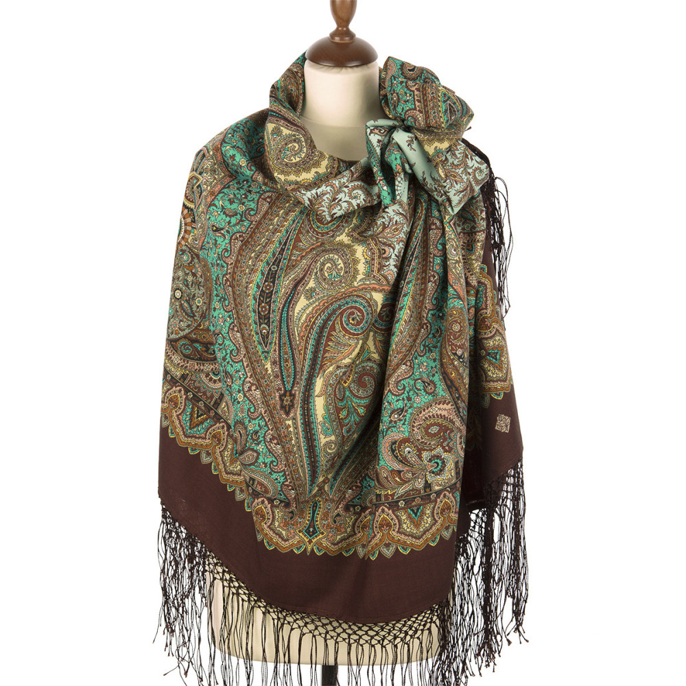 Shop Thick Woolen Fabric Shawls with Silk Fringe 148x148 cm Шаль «Губернаторский» online at Skazka.site | Eligible for fast shipping and free returns. Шаль «Губернаторский»