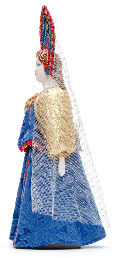 Russian Beauty hand made Porcelain Doll in Kokoshnik - 11 Inches (by Le Russe)