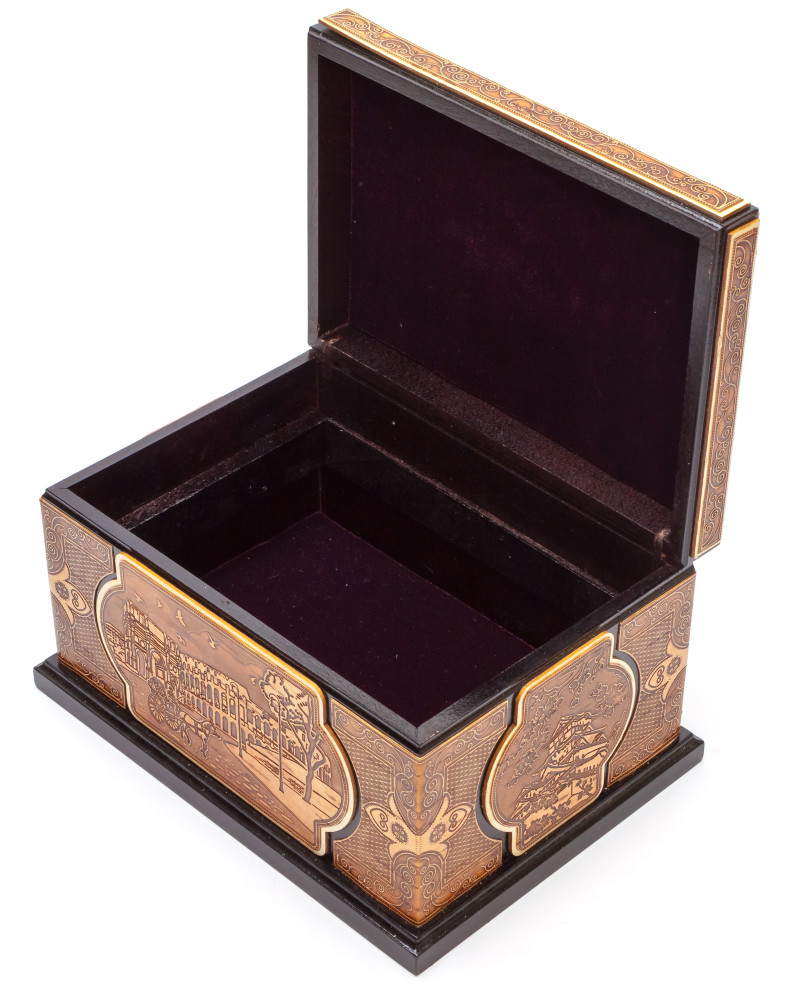 190x140 mm Moscow Kremlin hand made Birchbark Jewelry Box (by Maxim Birch)