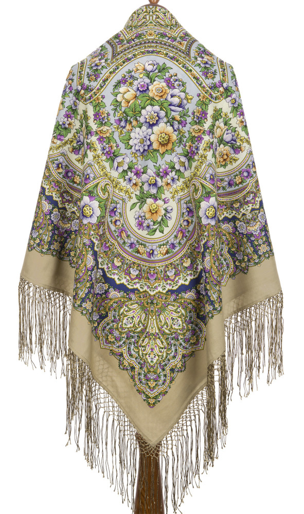 Shop Thick Woolen Fabric Shawls with Silk Fringe 148x148 cm Шаль «Идиллия» online at Skazka.site | Eligible for fast shipping and free returns. Шаль «Идиллия»