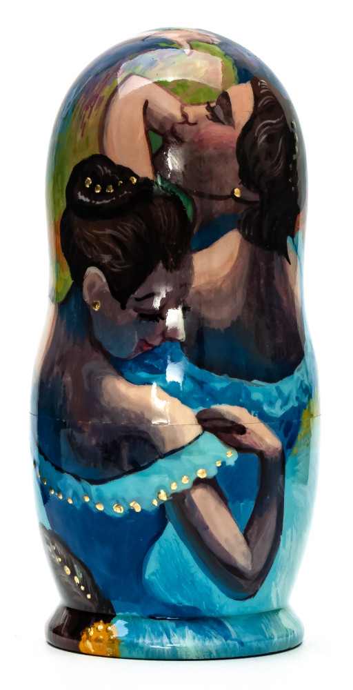  110 mm Russian Ballet hand painted on wooden Matryoshka doll 5 pcs (by A Studio)