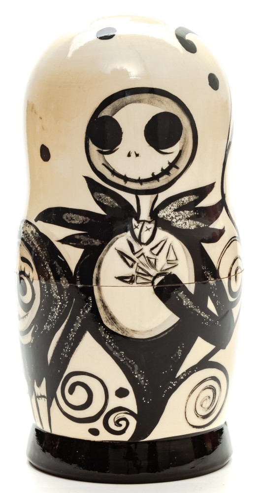 180mm Tim Burton's The Nightmare Before Christmas Hand Painted Matryoshka Doll 5 pcs (by Konstantin Studio)