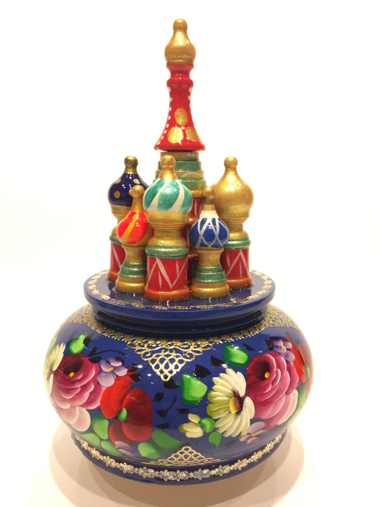 Saint Basil's Cathedral Zhostovo Art Music Box