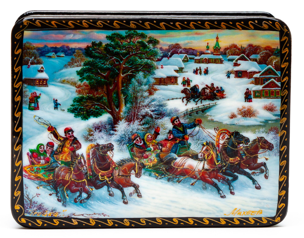 110x80mm Troika Hand Painted Jewellery Box