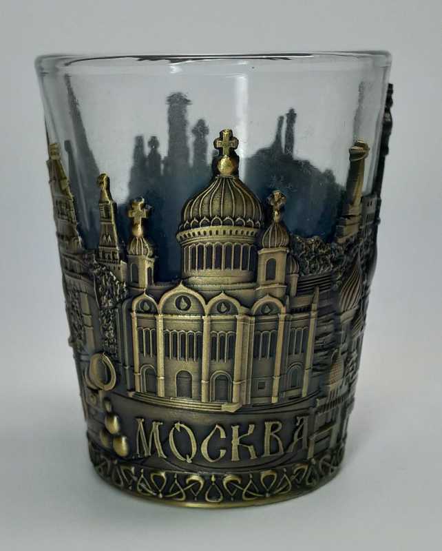 Metal Coated Moscow Bronze Shot Glass