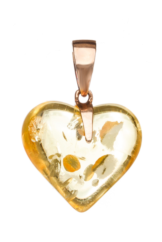 2 g Heart Baltic Amber Pendant