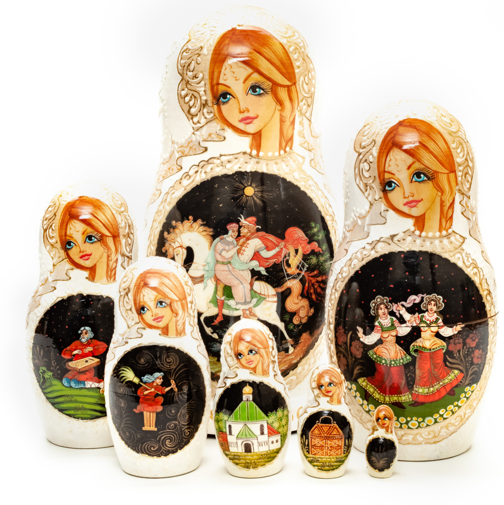 Shop Exclusive Nesting Dolls 220 mm Firebird handpainted Wooden Matryoshka Doll 7 pcs (by Sheherazade) online at Skazka.site | Eligible for fast shipping and free returns. 220 mm Firebird handpainted Wooden Matryoshka Doll 7 pcs (by Sheherazade)