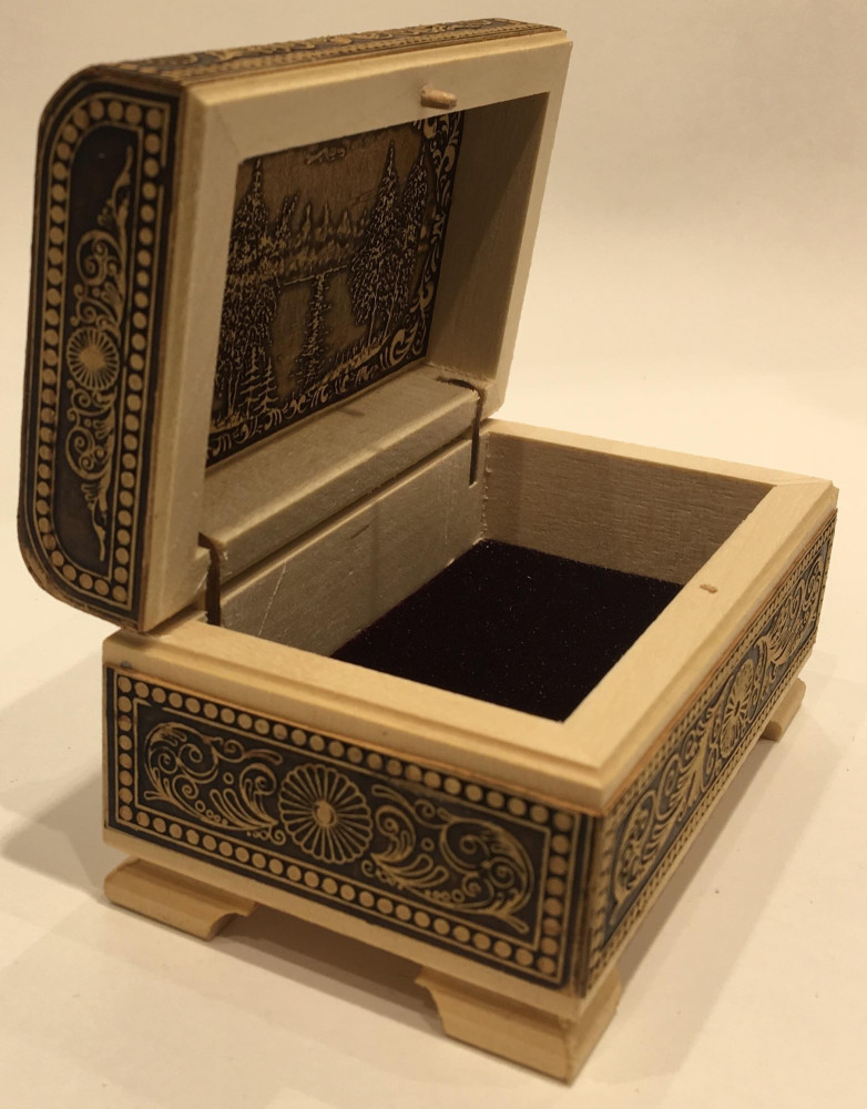 Birch Bark Hand-made Jewellery Box