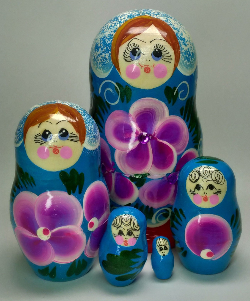 Maidan Art Hand Painted Matryoshka Doll 5 pcs