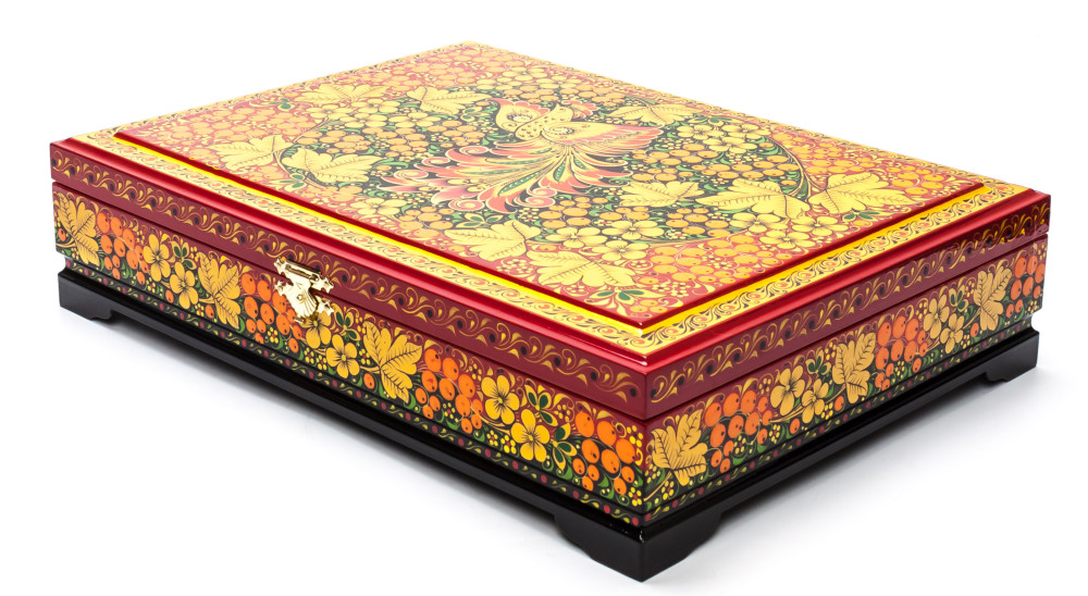 320x240 mm Khokhloma Painting Jewellery Wooden Box